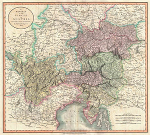 Map of Austria, 1801