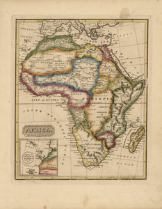 Vintage Map of Africa, 1817