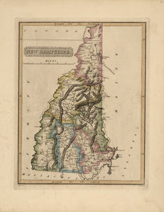 Vintage Map of New Hampshire, 1817