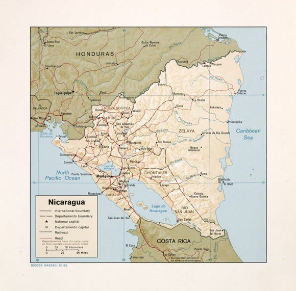 Map of Nicaragua