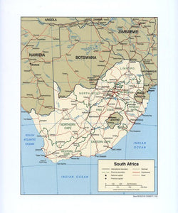 Map of South Africa Framed Push Pin Map