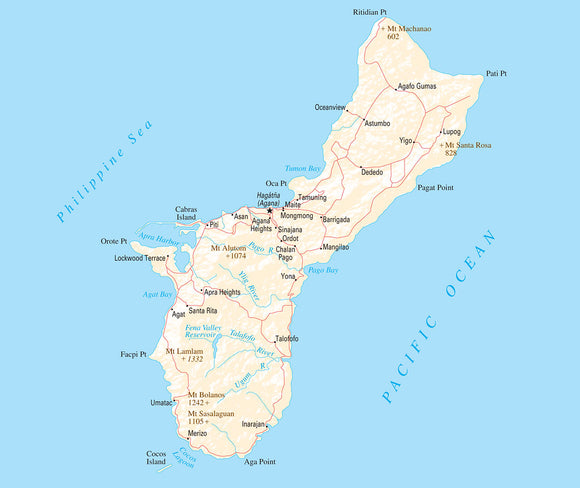 Map of Guam - Reference Map