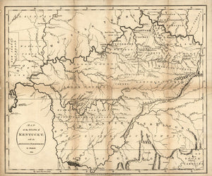 Vintage Map of the State of Kentucky, 1794