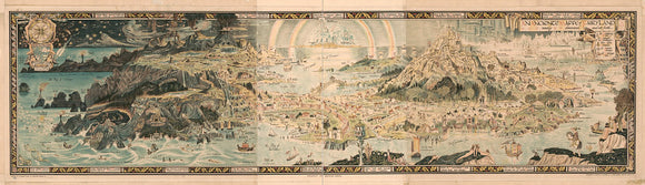 Vintage map of an anciente mappe of Fairyland : newly discovered and set forth : [imaginary locality], 1920