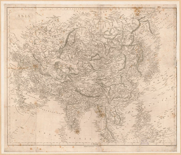 Vintage Map of Asia, 1855