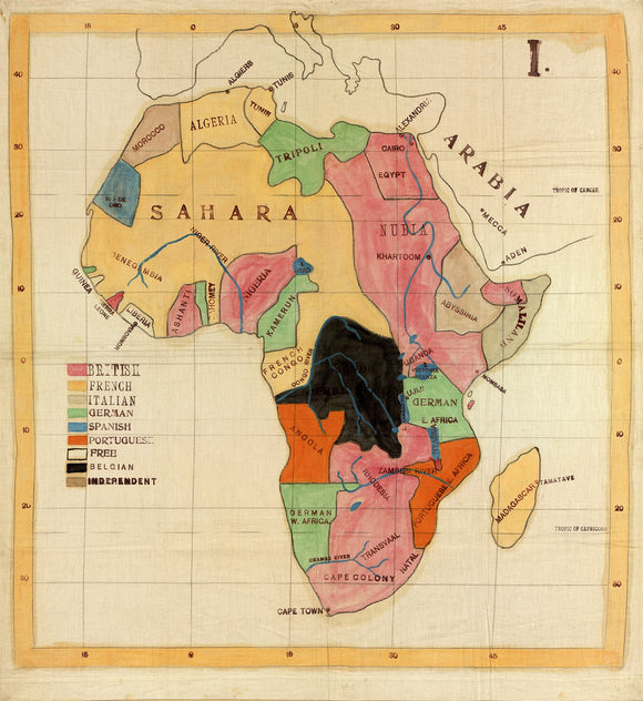 Vintage Map of Africa, 1908