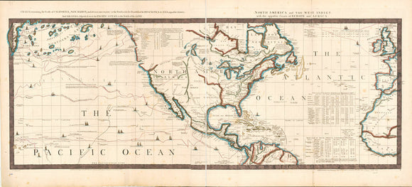 Vintage Map of North America, 1775