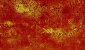 Topographic map of Venus