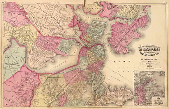Boston Map, 1871