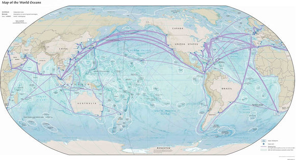 Map of the World Oceans