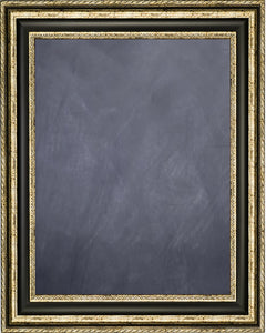 Framed Chalkboard - with Silver Finish Frame with Black Panel
