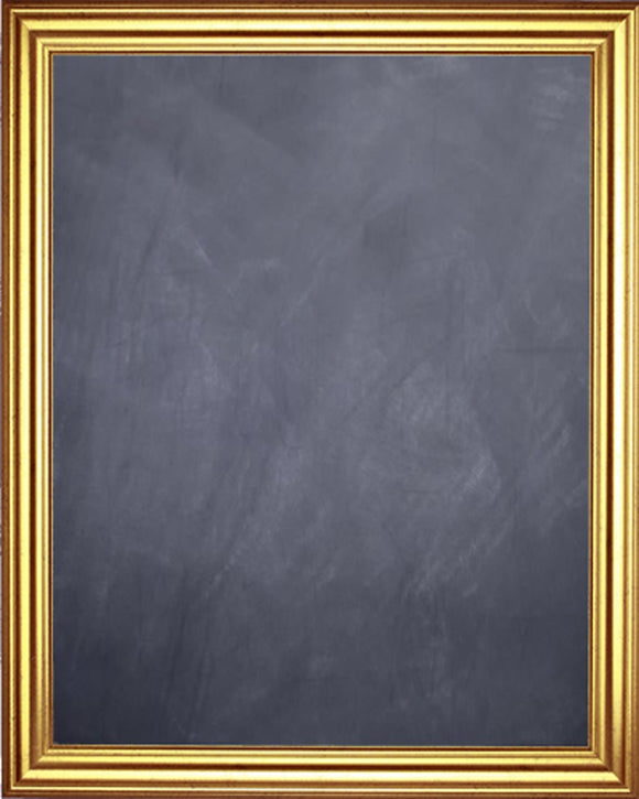 Framed Chalkboard - with Gold Finish Frame with Black Splatter