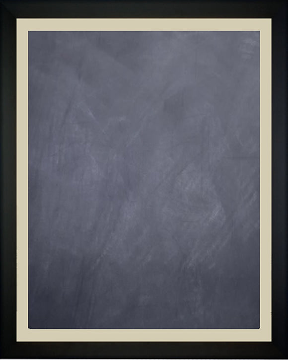 Framed Chalkboard - with Black with Silver Finish Slope Frame