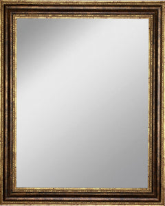 Framed Mirror 16.3" x 20.2" - with Bronze Finish Frame with Rounded Panel