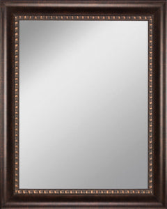Framed Mirror 17.3" x 21.2" - with Dark Bronze Finish Scoop Frame