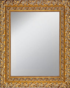 Framed Mirror 20.3" x 24.2" - with Ornate Gold Finish Frame