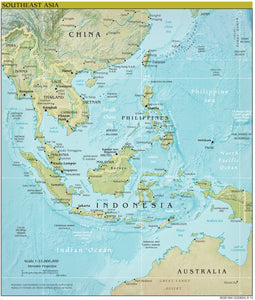 Southeast Asia Map - Physical