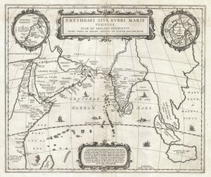 Map of the Indian Ocean Erythrean Sea in Antiquity, 1658