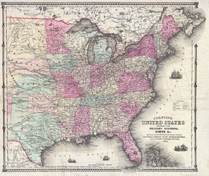 Pocket Map of the United States Civil War 1862