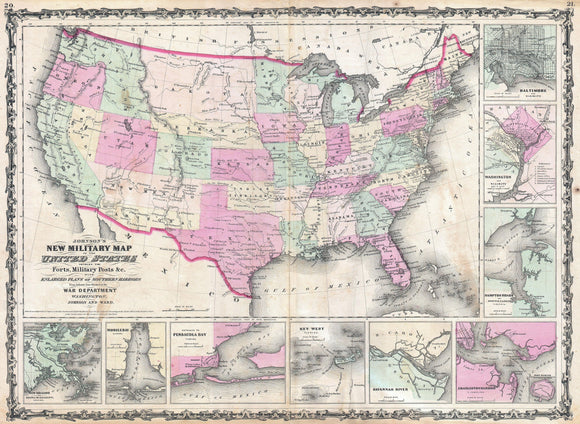 Military Map of the United States Civil War, 1862