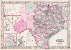 Map of Texas, 1866