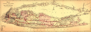 Map of Long Island Railroad, 1882