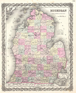 Map of Michigan, 1855