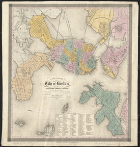 City of Boston Map, 1839