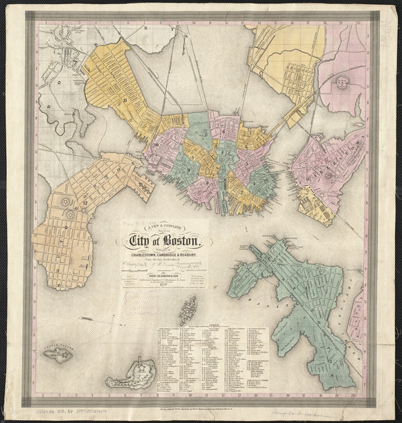 City of Boston Map, 1839