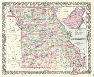 Map of Missouri, 1855
