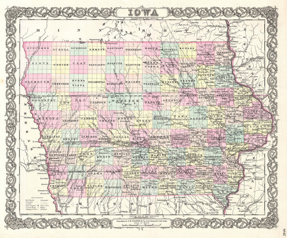 Map of Iowa, 1855