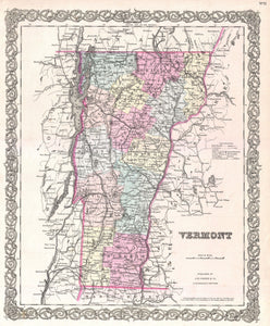 Map of Vermont, 1855