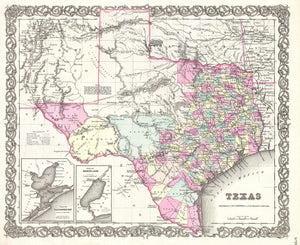 Map of Texas, 1855