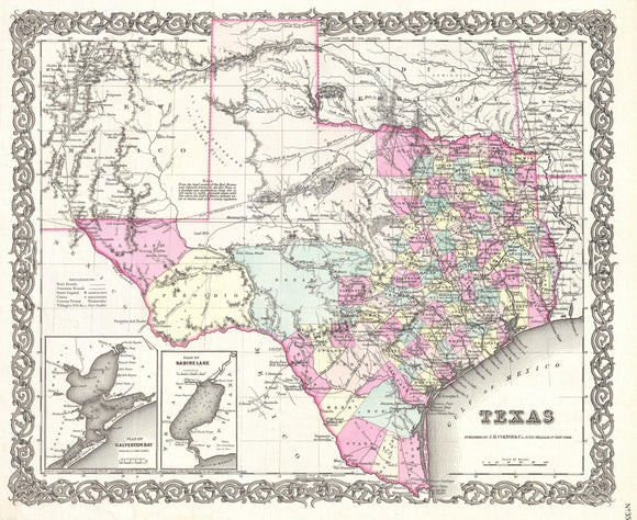 Map of Texas, 1855