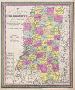 Map of Mississippi, 1853