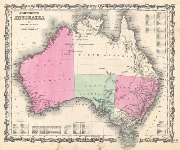 Map of Australia, 1862