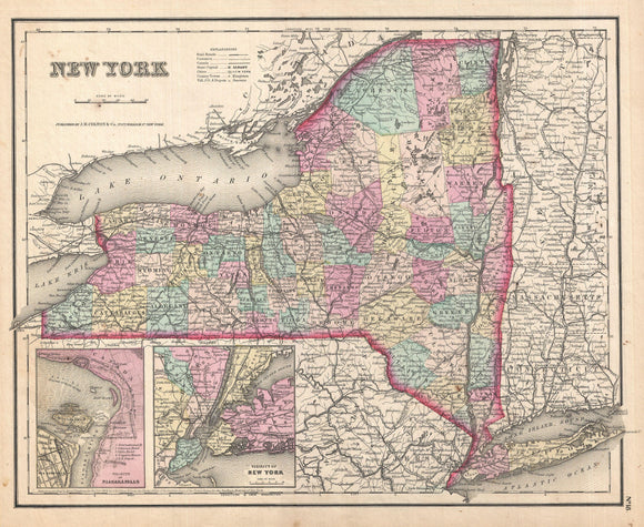 Map of New York, 1857