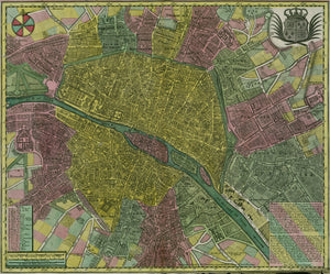 Map of Paris, 1760
