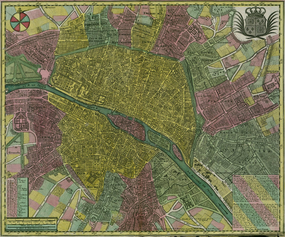 Map of Paris, 1760