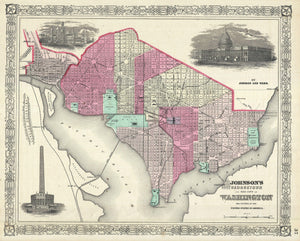 Map of Washington D.C., 1866