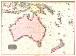 1818 Map of Australia and New Zealand, 1818