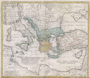 Map of Ancient Greece and the Eastern Mediterranean, 1741