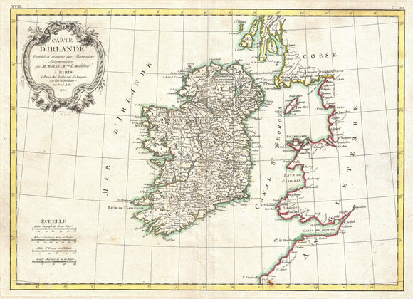 Map of Ireland, 1771