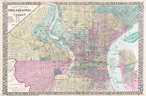 Map of Philadelphia, Pennsylvania, 1876