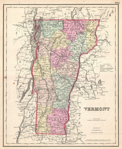 Map of Vermont, 1857