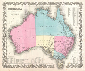 Map of Australia, 1855