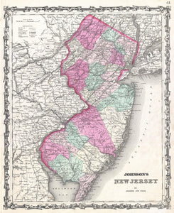 Map of New Jersey, 1862