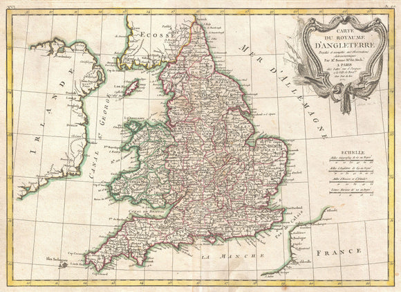 Map of England and Wales, 1772