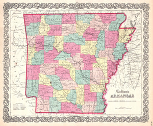 Map of Arkansas, 1859