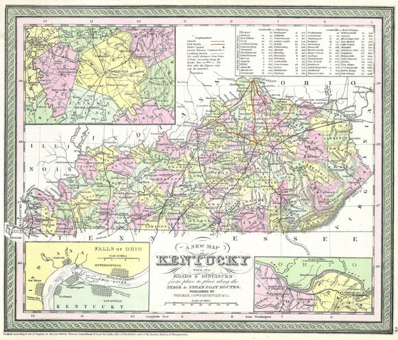 Map of Kentucky, 1850